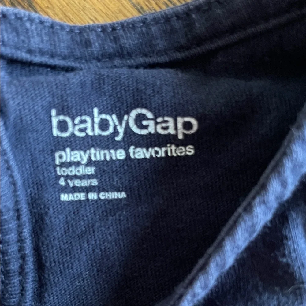 BabyGap  Blue Long Sleeve with Green,Teal and White Dots size 4
